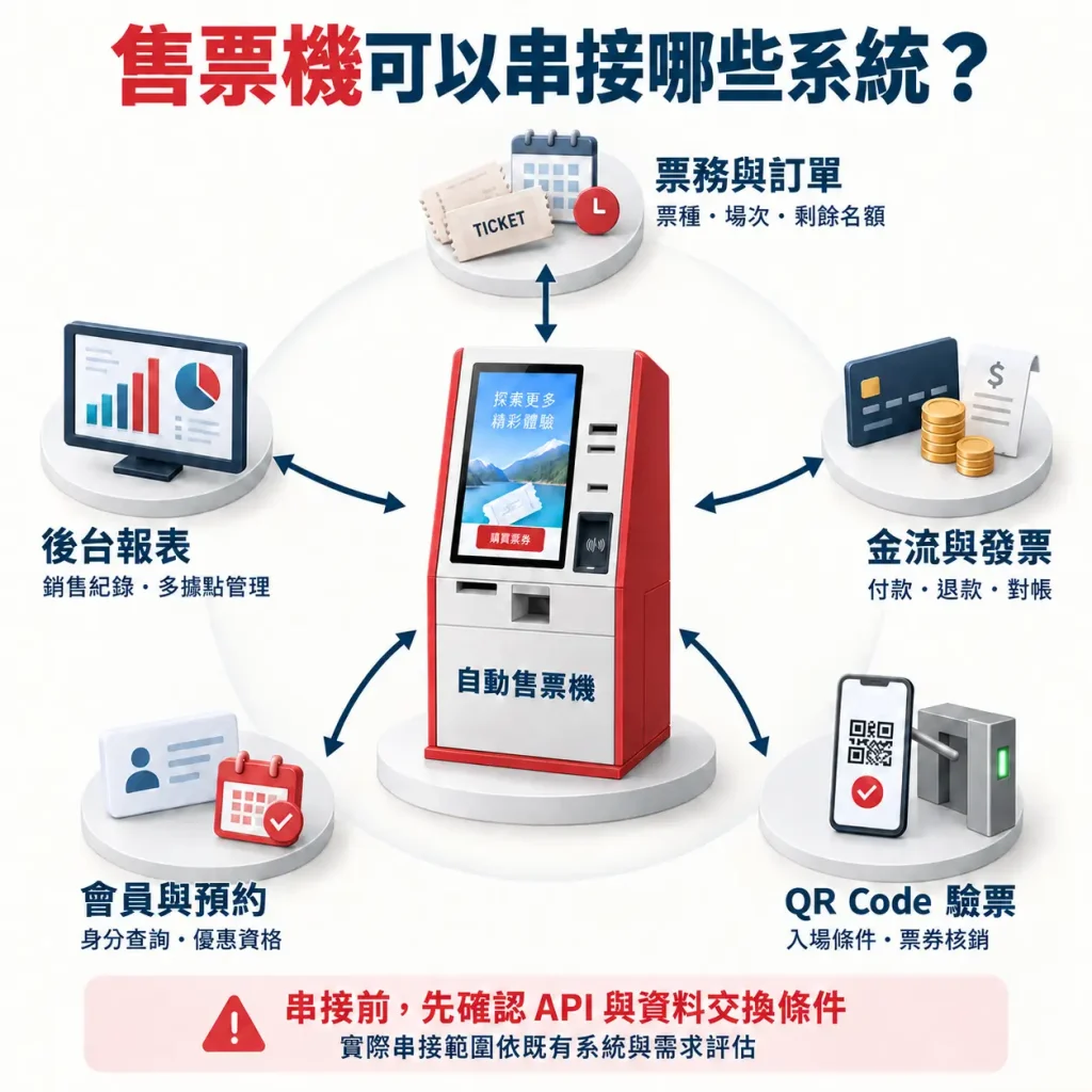 售票機可以串接哪些系統？